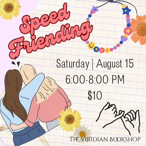 Speed Friending at The Viridian Bookshop